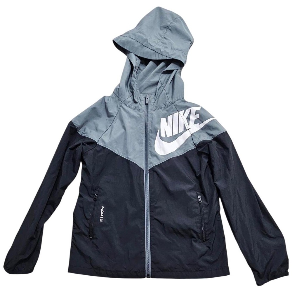 Nike Windrunner Packable Windbreaker Jacket Grey Black CU9301-084‎  XS Loose *